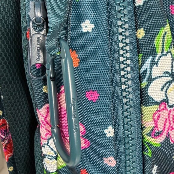 VERA BRADLEY Floral Women\'s Recycled Grand Backpack Hope Blooms Teal Book Bag main image 13